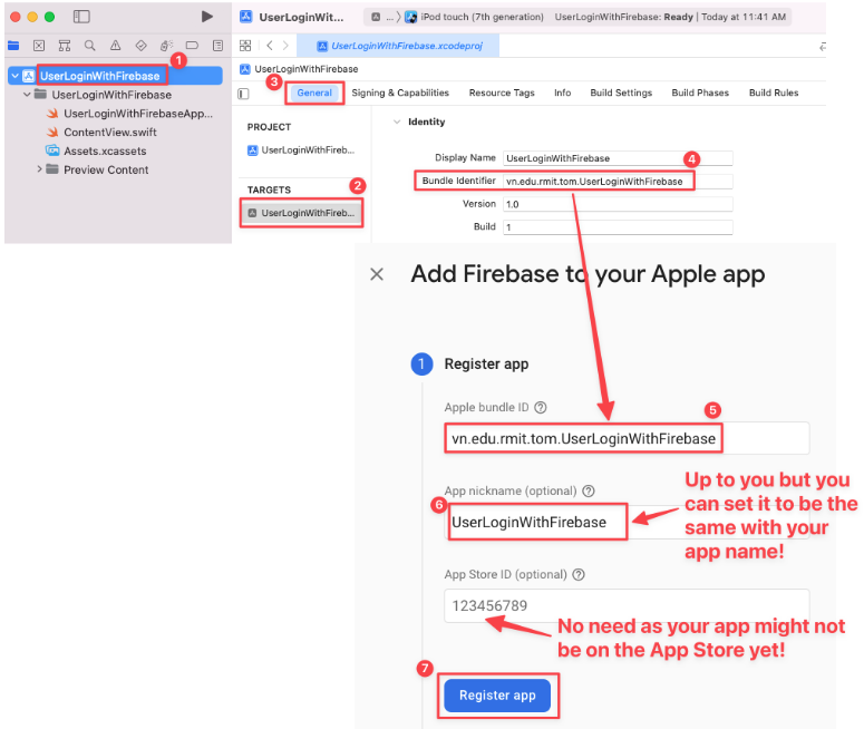 Register Firebase App