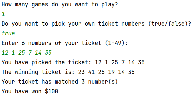 Question 8 output 2