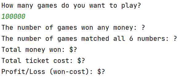 Question 8 output 4