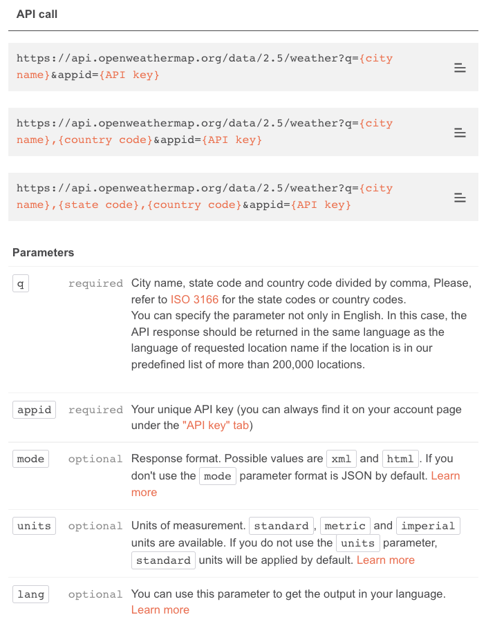 OpenWeather API documentation page illustration