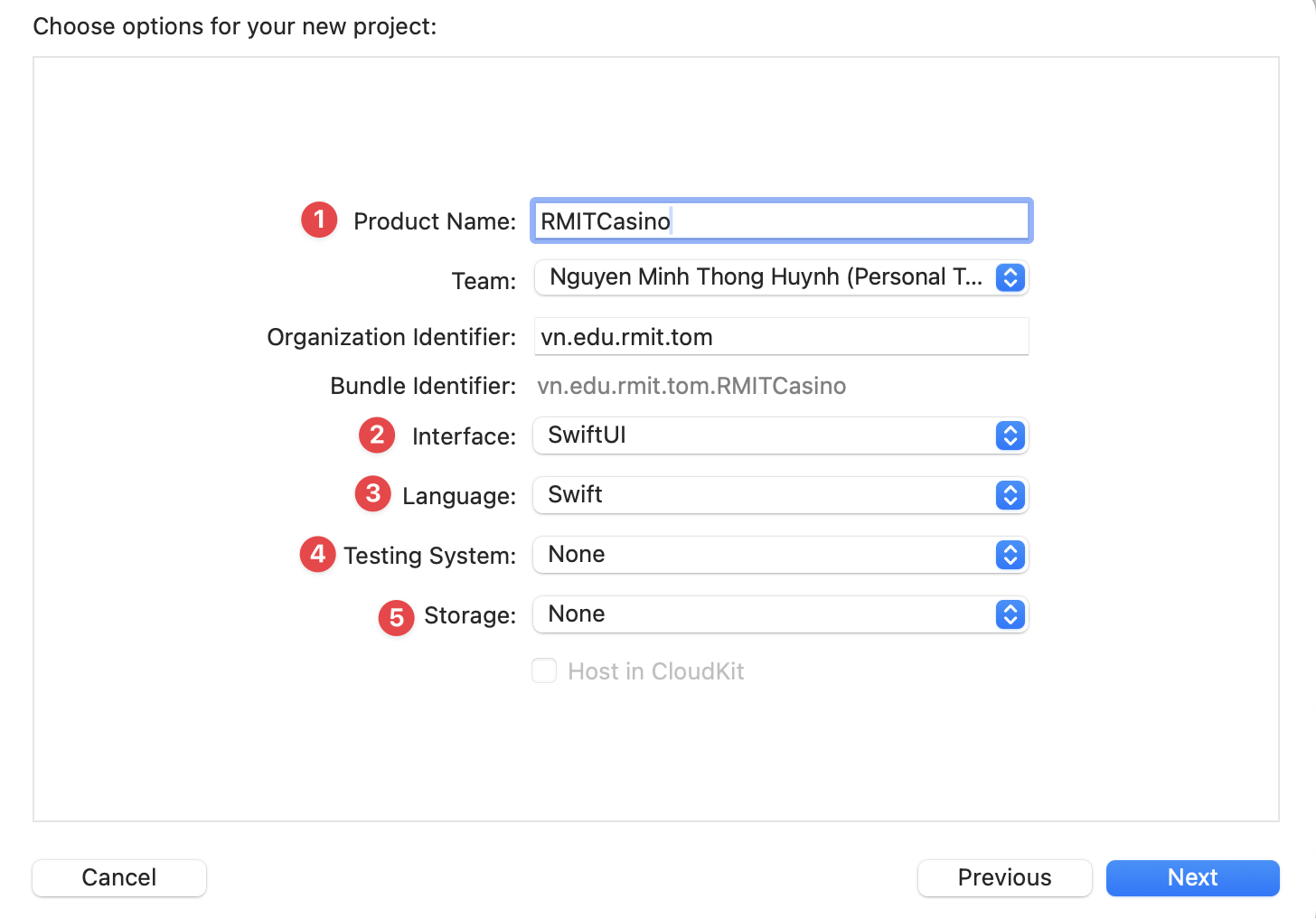 Create New Xcode Project