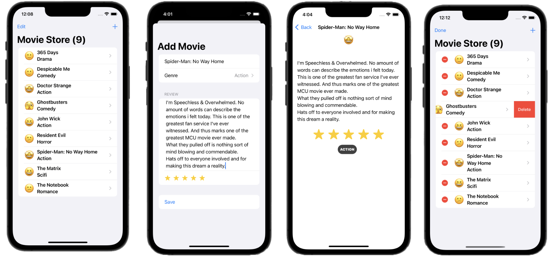 Movie Store Core Data
