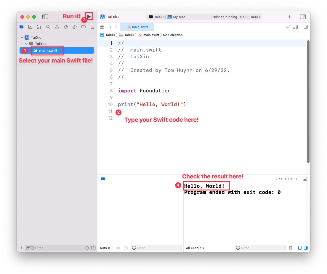 Basic Swift Guide - COSC3062 | COSC3063